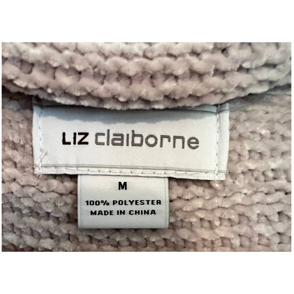 Liz Claiborne Cowl Neck Beige Super Soft Size M 23" Long x 24"‎ Pit to Pit - Picture 3 of 5